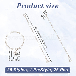 Letter A~Z Alloy Rhinestone Pendant Decorations&nbsp;HJEW-AB00370