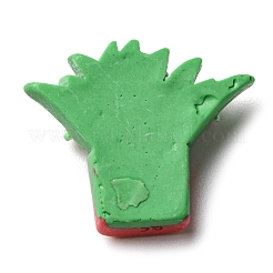 オペーク樹脂カボション  花の鉢植え  レッド  20x23.5x7mm&nbsp;CRES-D008-02E