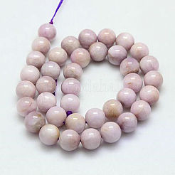 Round Natural Kunzite Beads Strands&nbsp;G-K068-28-10mm