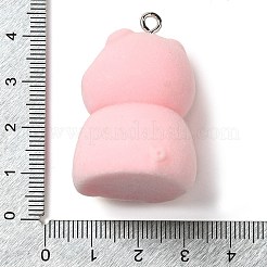 Flocking Resin Cute Pendants&nbsp;RESI-D072-01F