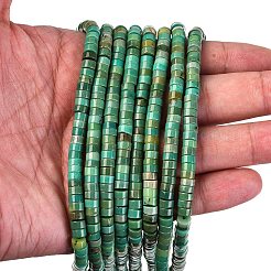 Natural Green Grass Agate Beads Strands&nbsp;G-I225-08-5x1.5