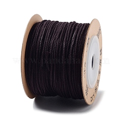 ポリエステルツイストコード  ラウンド  DIYのジュエリーには  ココナッツブラウン  1mm  約49.21ヤード（45m）/ロール&nbsp;OCOR-G015-01A-23