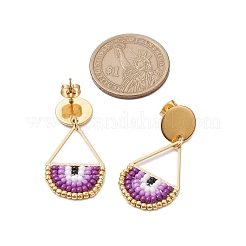 Seed Bead Teardrop Stud Earrings&nbsp;EJEW-MZ00251-03