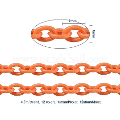 Handmade Opaque Acrylic Cable Chains&nbsp;MACR-CJ0001-07
