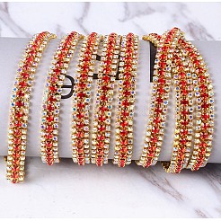 Brass Rhinestone Strass Chains&nbsp;CHC-WH0001-05G