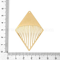 304 Stainless Steel Etched Metal Embellishments Pendants&nbsp;STAS-H236-03G