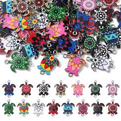 60Pcs 15 Styles Alloy Enamel Connector Charms&nbsp;ENAM-CJ0004-88