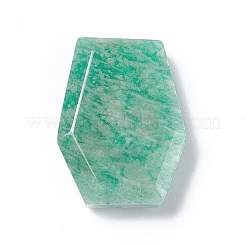 天然石アマゾナイトペンダント  ポリゴンのチャーム  21~26x16~19x6mm  穴：1mm&nbsp;G-C002-01B