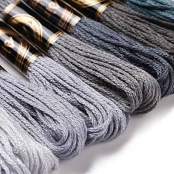 8 かせ 8 色 6 層ポリエステル刺繍糸  クロスステッチの糸  グラデーションカラー  グレー  0.5mm  約8.75ヤード（8m）/かせ  8色  1 かせ/色  8 かせ/セット&nbsp;OCOR-M009-01A-05