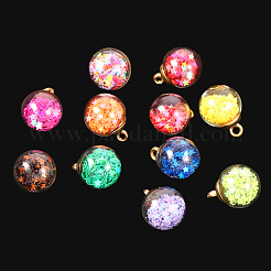 45Pcs 15 Colors Glass Ball Pendants&nbsp;GLAA-YW0001-17