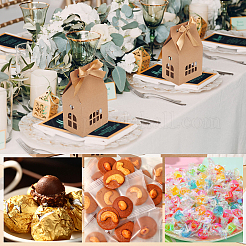 Hollow House Shaped Kraft Paper Candy Boxes&nbsp;CON-WH0105-12