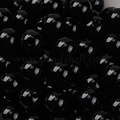 不透明色のガラスシードビーズ  ラウンド  ブラック  8x7.5mm  穴：1.6mm  約681個/ポンド&nbsp;SEED-Z004-P8MM-08
