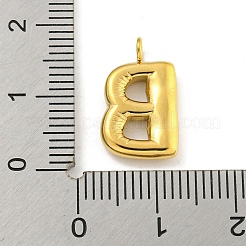 イオンプレーティング（IP）304ステンレスペンダント  レターチャーム  ゴールドカラー  文字B  16.5x10x3mm  穴：2mm&nbsp;STAS-C102-15G-B