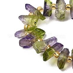 Electroplated Natural Quartz Crystal Beads Strands&nbsp;G-F800-D10