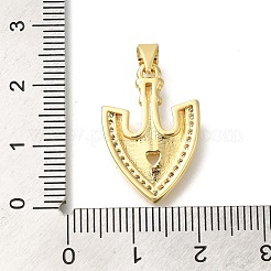 Rack Plating Brass Micro Pave Cubic Zirconia Pendants&nbsp;KK-Z086-68G-01