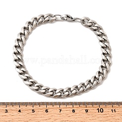 304 Stainless Steel Cuban Chain Bracelets for Men&nbsp;BJEW-B140-06D