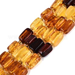 天然琥珀ビーズ連売り  直方体の  シードビーズで  8.5~12x5.5~8.5x5.5~8.5mm  穴：0.6~0.7mm  約31~32個/連  15.16~15.35インチ（38.5~39cm）&nbsp;G-N371-23A-01