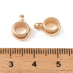 Ccb プラスチック チューブ ベイル  ラウンド  ゴールドカラー  12x5.5x8mm  穴：2mm  内径：5.5mm&nbsp;CCB-C002-01A-G