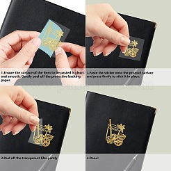 Nickel Metal Waterproof Self-Adhesive Picture Stickers&nbsp;DIY-WH20016-058