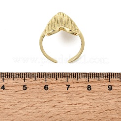Brass Micro Pave Cubic Zirconia Cuff Open Rings for Women&nbsp;RJEW-K264-11G
