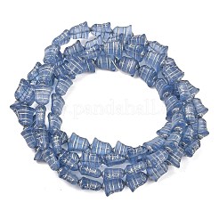 チェコ産プレスガラスビーズ  鐘  艶消し  コーンフラワーブルー  13.5x13x6.5mm  穴：0.9mm  約80個/袋&nbsp;GLAA-I061-37