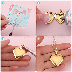 4Pcs 316 Stainless Steel Locket Pendants&nbsp;STAS-BBC0005-08