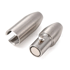 304 Stainless Steel Locking Tube Magnetic Clasps&nbsp;STAS-A151-02A-P