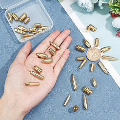 36 Pcs 9 Styles Brass Fishing Gear&nbsp;FIND-FH0001-62G