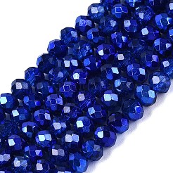 Transparent Electroplate Glass Beads Strands&nbsp;EGLA-Q131-01A