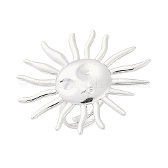 Anti-Tarnish 304 Stainless Steel Sun Open Cuff Rings&nbsp;RJEW-M047-03P
