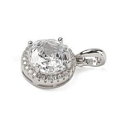 925 Sterling Silver Pave Cubic Zirconia Pendants&nbsp;STER-B009-01A-04