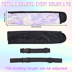 2Pcs 2 Colors Oxford Collapsible Floral Print Chinese Fan Storage Bag&nbsp;ABAG-CN0001-45