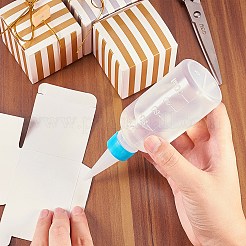 プラスチック接着剤ボトルセット  透明なプラスチック漏斗ホッパー付き  ホワイト  45.5x145.5mm  容量：100ミリリットル  20個/セット&nbsp;DIY-BC0002-43