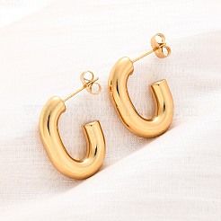 201 Stainless Steel Half Hoop Earrings&nbsp;EJEW-C501-16G-A