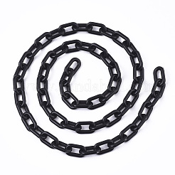 不透明なアクリルアズキチェーン  オーバル  ミックスカラー  13x8x2mm  19.68インチ（50cm）/連&nbsp;SACR-N010-002
