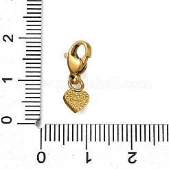 Heart 304 Stainless Steel Pendant Decorations&nbsp;STAS-R159-35G