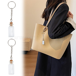 5Pcs Glass Bottle Keychains&nbsp;KEYC-CP0001-46