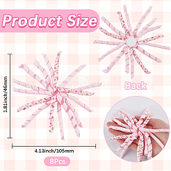 8Pcs Cloth Curly Bowknot&nbsp;AJEW-SP0001-49C