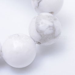 Round Natural Howlite Bead Strands&nbsp;X-G-R345-6mm-18