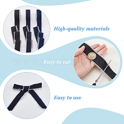 3ロール3色ポリエステルリボン  デニム  洋服アクセサリー用  ミックスカラー  1インチ（25mm）  約5.00ヤード（4.57m）/ロール  1ロール/色&nbsp;OCOR-GA0002-80