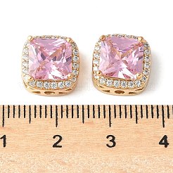 Brass Micro Pave Cubic Zirconia Beads&nbsp;KK-A253-20G-01
