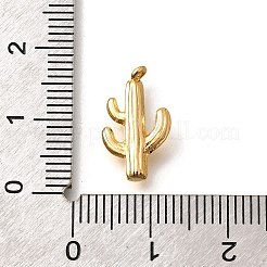 真鍮チャーム  サボテンチャーム  18KGP本金メッキ  16x9x2.5mm  穴：1.2mm&nbsp;KK-K294-16G