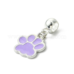Platinum Tone Alloy Enamel European Dangle Charms&nbsp;PALLOY-JF03232