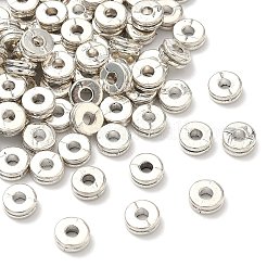 Tibetan Style Flat Round Alloy Spacers Beads&nbsp;TIBEP-S293-070AS-LF