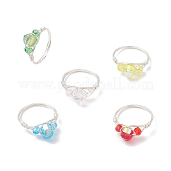 Glass Finger Rings&nbsp;RJEW-JR00925-02