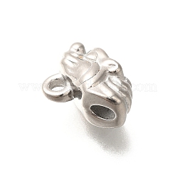 304ステンレススチールハンガーベイル  ステンレス鋼色  10x13.5x7mm  穴：2mm&nbsp;STAS-I321-33P