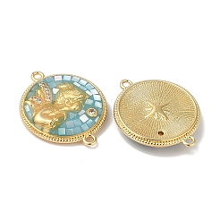 Epoxy Resin & Shell Connector Charms&nbsp;KK-K380-11B-G