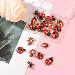 24Pcs 6 Styles Alloy Crystal Rhinestones Connector Charms&nbsp;FIND-FS0004-78