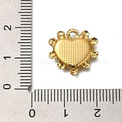 イオンプレーティング（IP）304ステンレススチールペンダントカボションセッティング  ハート  18KGP本金メッキ  トレイ：8x11mm  15x15.5x2.5mm  穴：1.5mm&nbsp;STAS-H225-08G