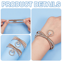 2Pcs Iron Stretch Chains Multi-strand Bracelets Set&nbsp;BJEW-BC0001-25